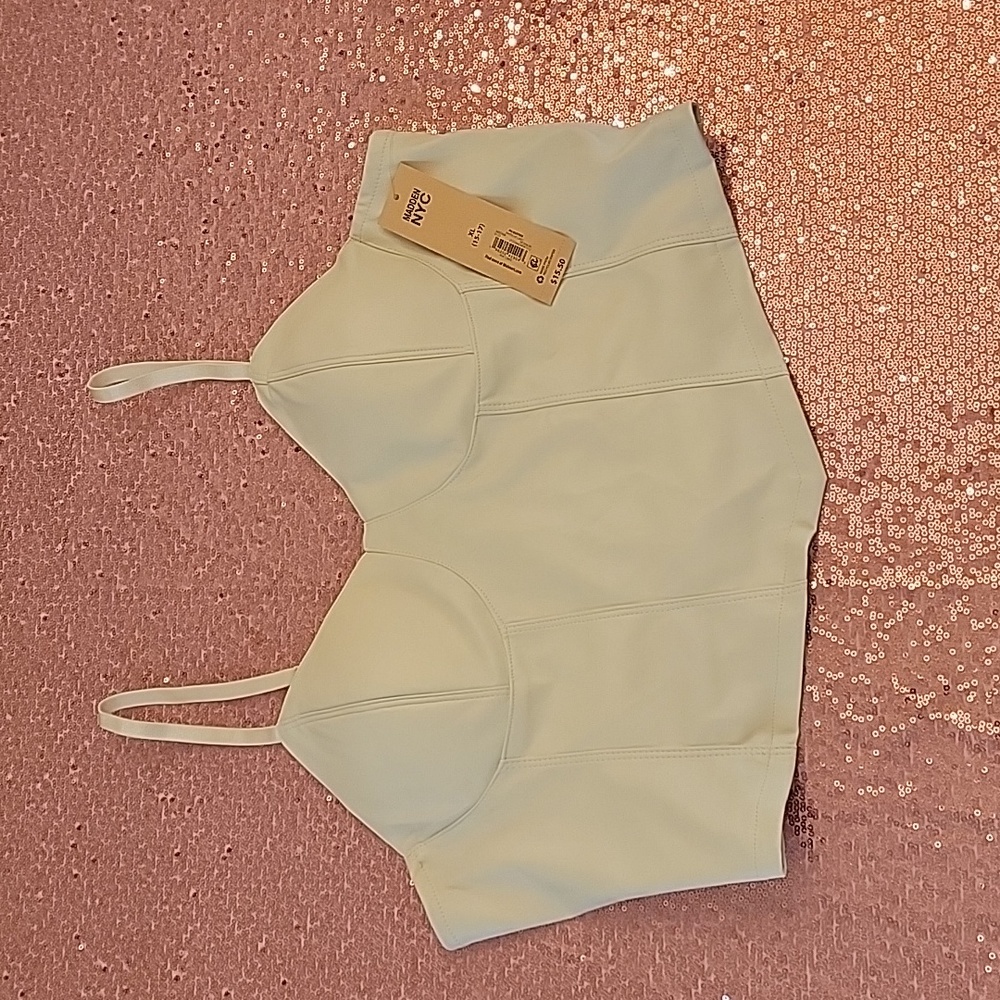 NWT! Madden NYC Faux leather crop top/bustier.